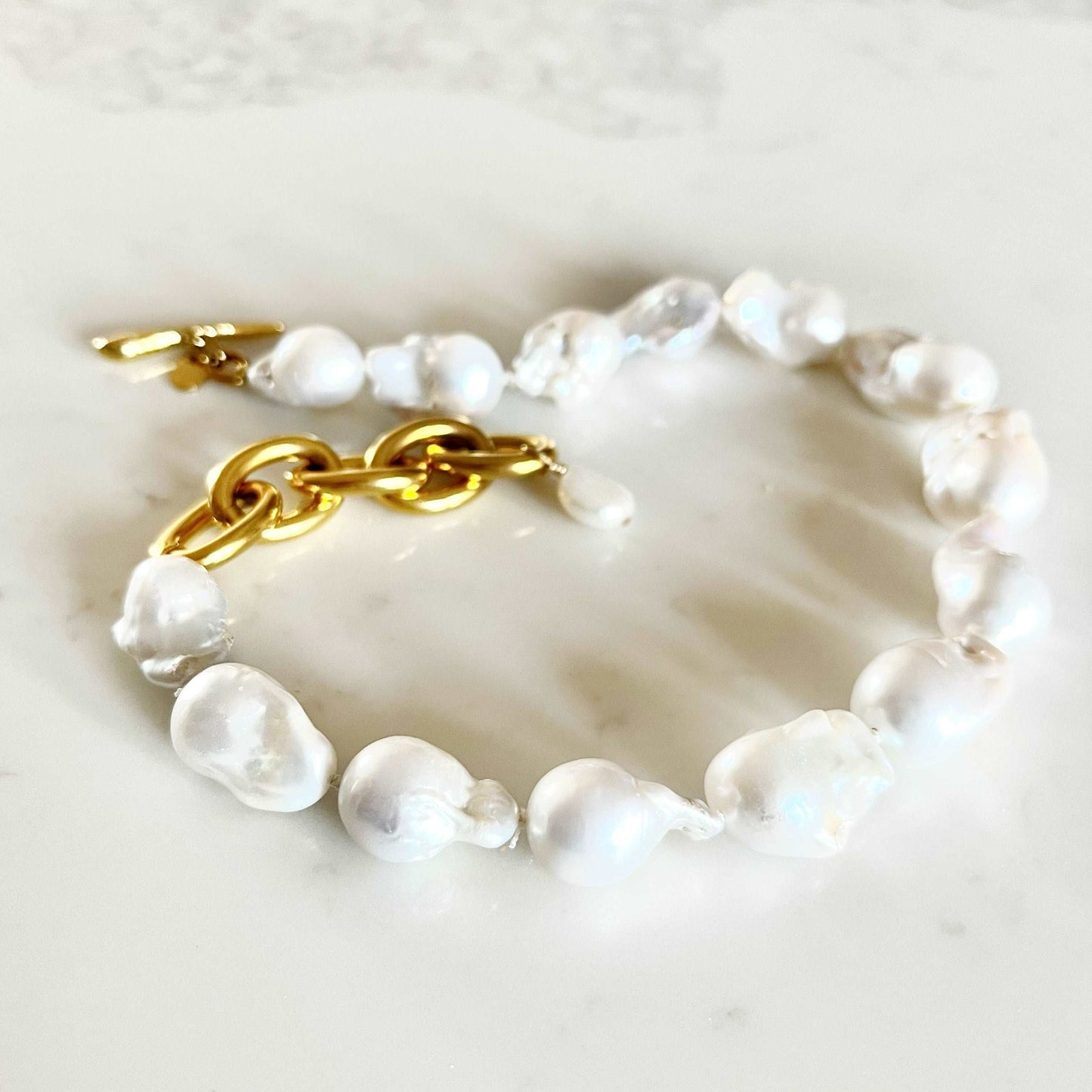 Ona Chan Jewelry - Willa necklace full strand of Baroque freshwater aaa pearls