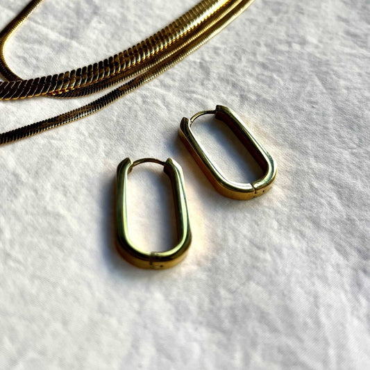 Ona Chan Jewelry Dylan surgical steel earrings 18K plated