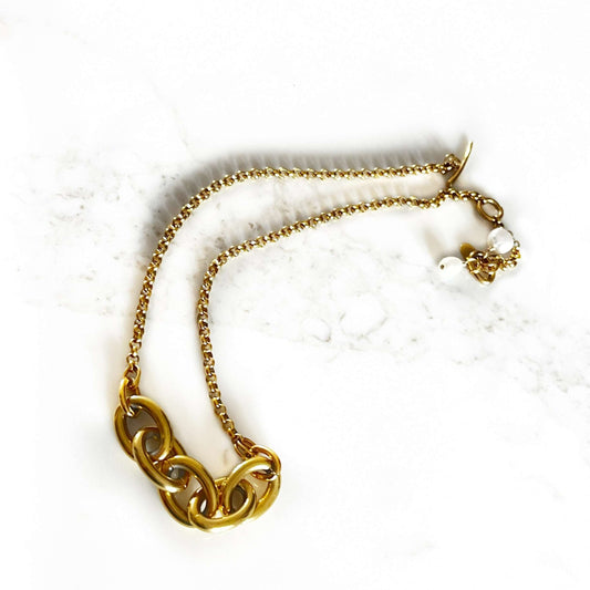 Ona Chan Jewelry OC Links - mixed steel links and pearls