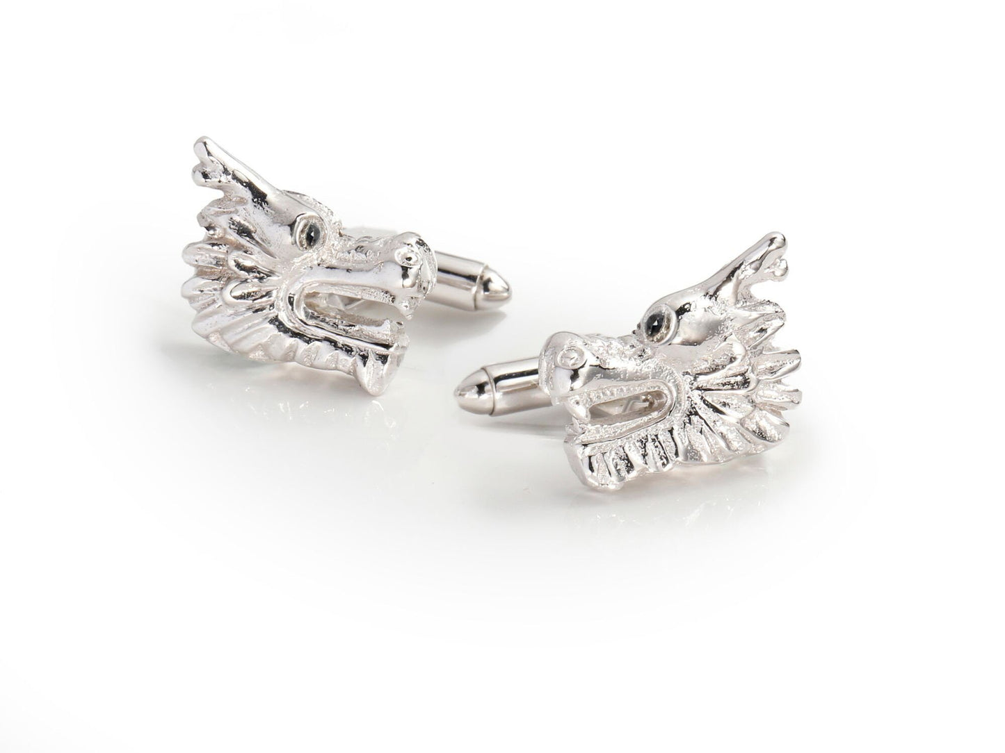 Cufflink - Dragon Cufflinks With Semi-Precious Stones