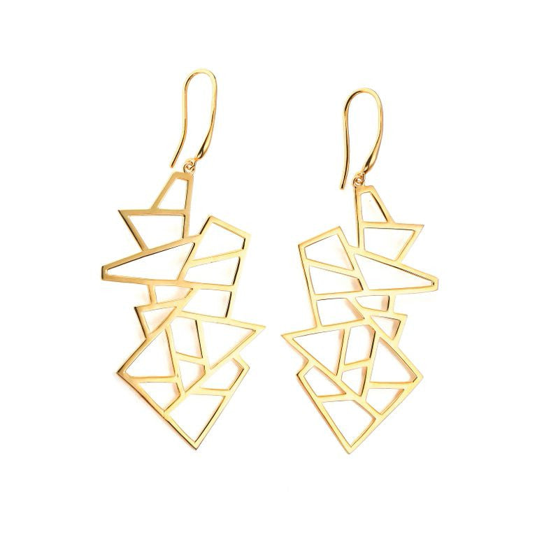 Lattice Multi Lattice Drop Earring - gold