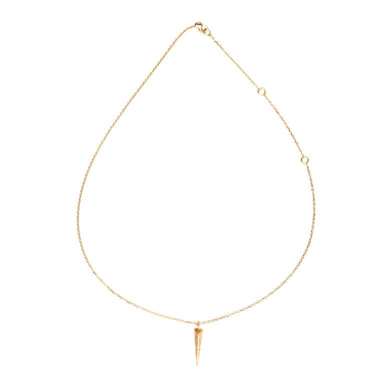 Mantra Dagger Pavee Pendant with Swarovski Crystals - gold