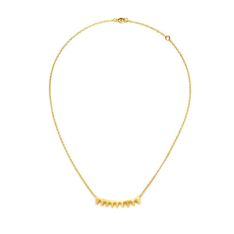 Mantra Multi Triangle Necklace with Swarovski crystals - gold