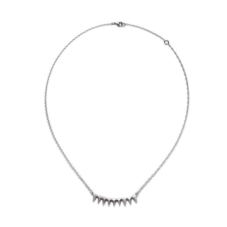 Mantra Multi Triangle Necklace with Swarovski crystals - rhodium