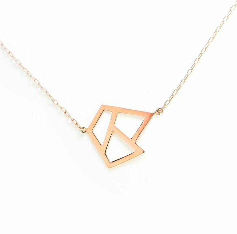 Lattice Triple Necklace - rose gold