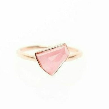 Lattice Boyfriend Ring with Pink Cat's Eye