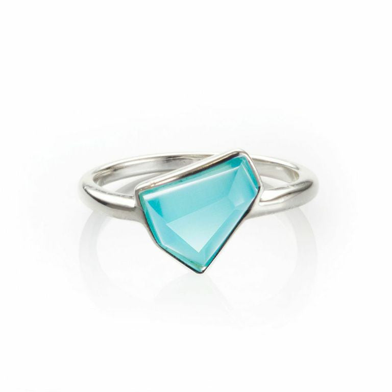 Lattice Boyfriend Ring with Blue Cat's Eye