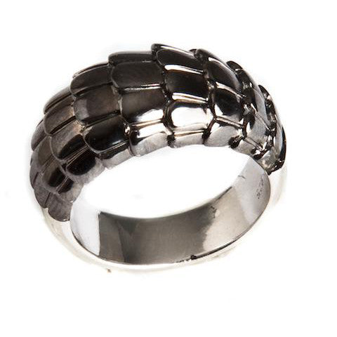 Dragon Scales Ring with Black Plating