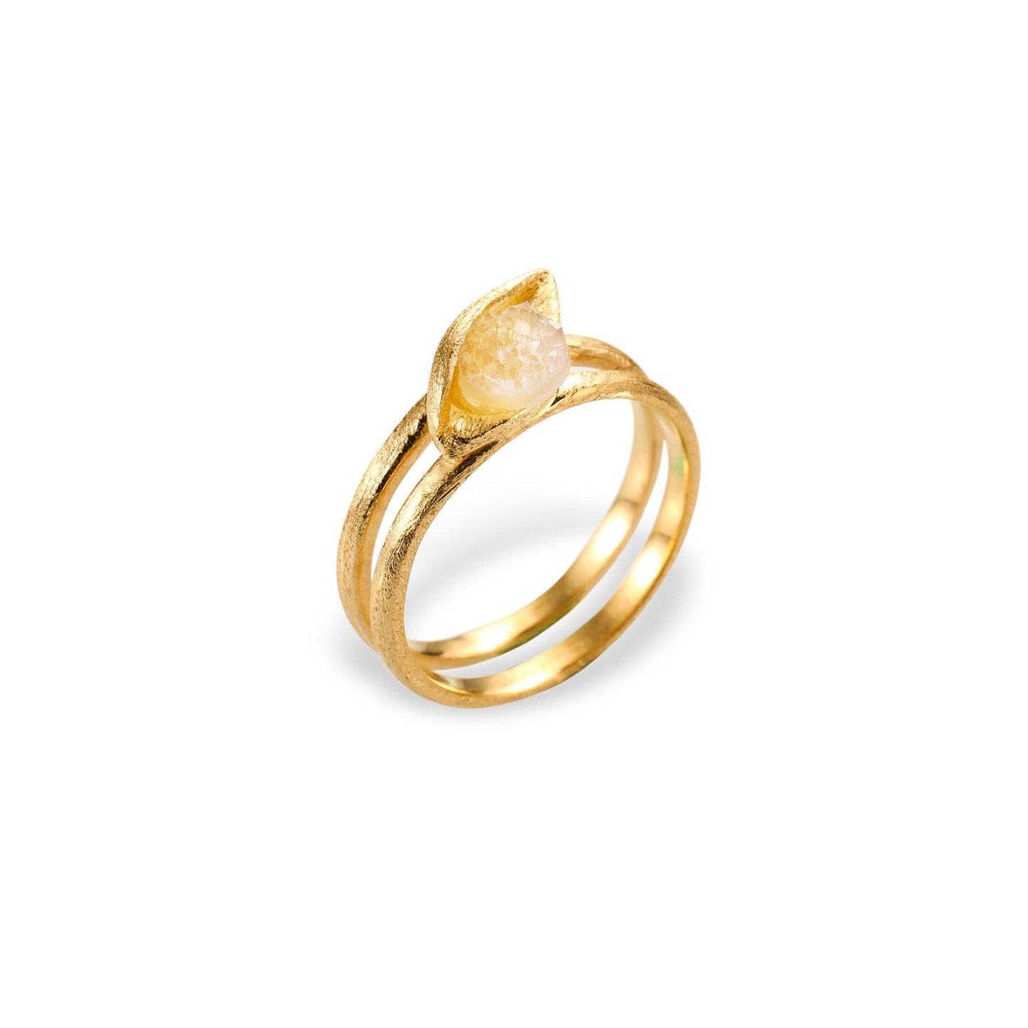 Ring - Mantra Buddha Eye Ring With Druzy