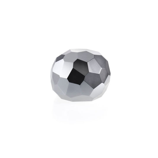 Lattice Round Cocktail Ring with hematite
