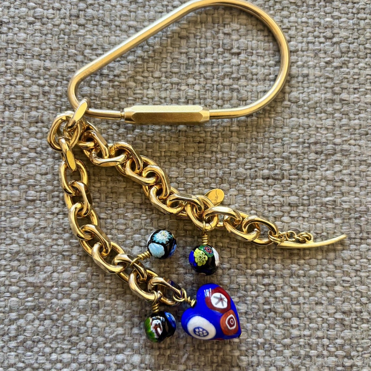 Sofia Vintage millefiori beads bag charm convertible to bracelet