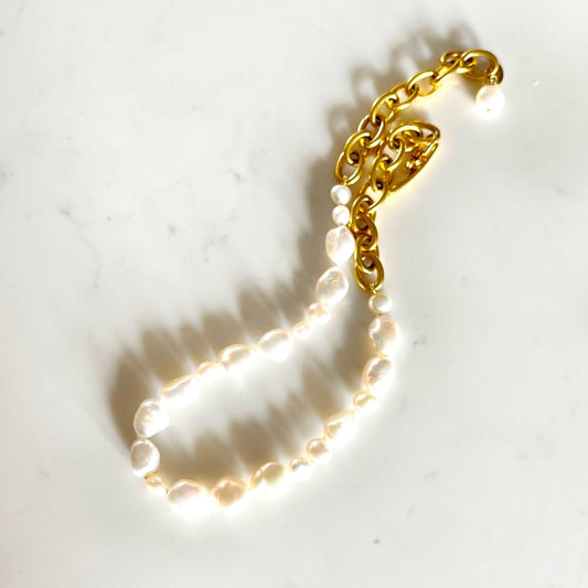 Anastazia mix baroque and button freshwater pearls