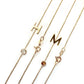 Necklace - Ms. Li Custom Initial Necklace With Birthstone | Custom Fine Pieces