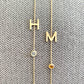 Necklace - Ms. Li Custom Initial Necklace With Birthstone | Custom Fine Pieces