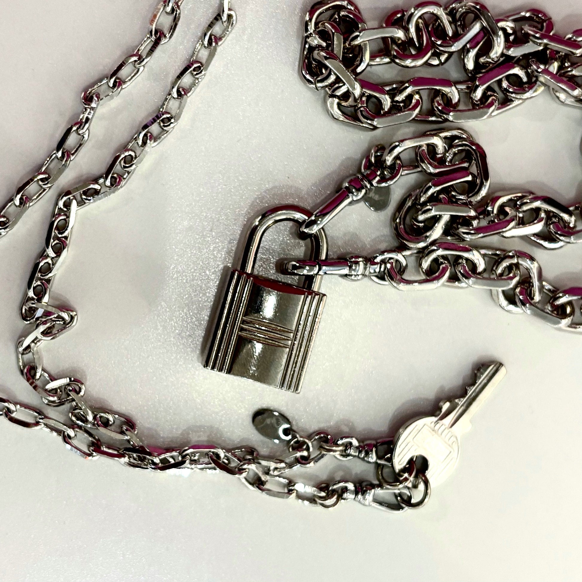 Vintage H Lock and Key with Riley Chains Ona Chan Jewelry