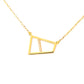 Jennie Lattice Double Windows Necklace sapphire gold plate