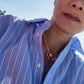 Cuban Chain Link Carabiner Necklace with crystals