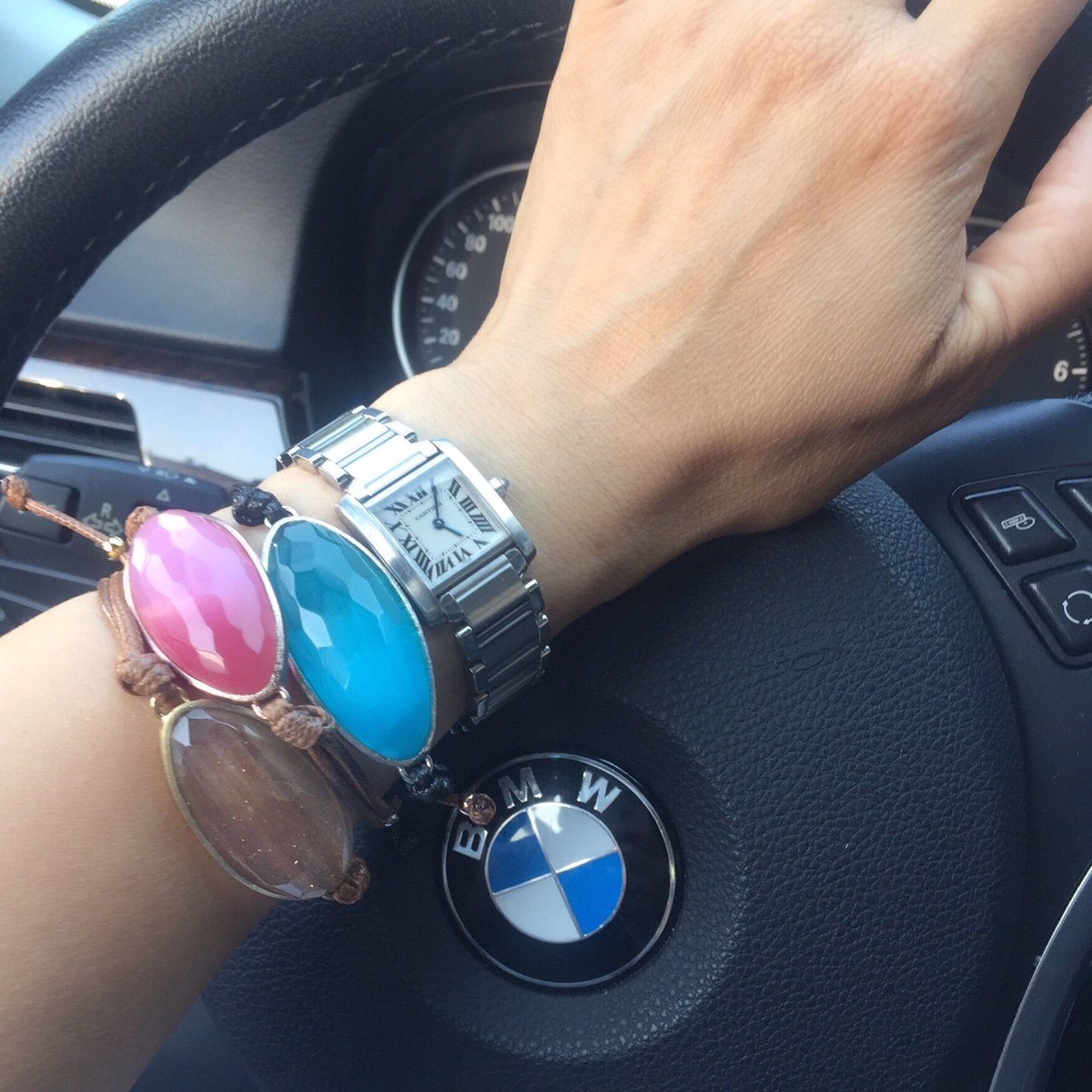 Bracelet - Dress For Success Vancouver | Values Bracelets on wrist while driving