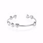 Lattice Boyfriend Cuff Rhodium 