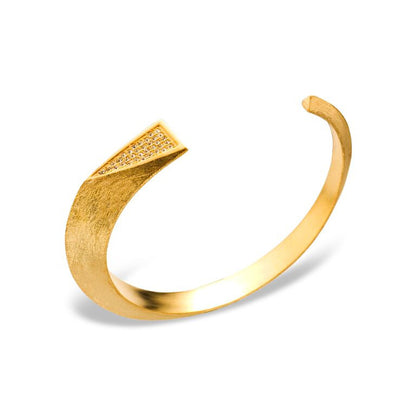 Mantra Dagger Corded Bracelet - gold, swarovski crystals