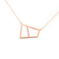 Jennie Lattice Double Windows Necklace sapphire rose gold