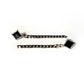 Earrings - Cuban Chain Earrings With Black Agate |  Cuban Chain Link Chain