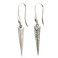 Mantra Dagger Drop Earrings, rhodium, Swarovski crystals
