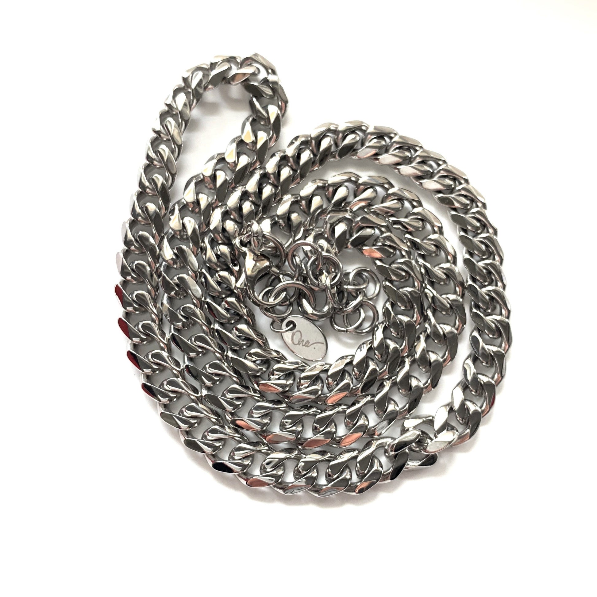 Necklace - Cuban Steel Necklace |  Cuban Chain Link
