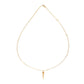Mantra Dagger Pavee Pendant with Swarovski Crystals - gold