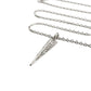 Mantra Dagger Pavee Pendant with Swarovski Crystals - rhodium