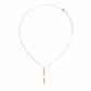 Mantra Dagger with Vertical Bar Necklace - rose quartz
