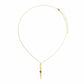 Mantra Dagger with Vertical Bar Necklace - tiger's eye