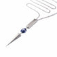 Mantra Dagger with Vertical Bar Necklace - blue quartz