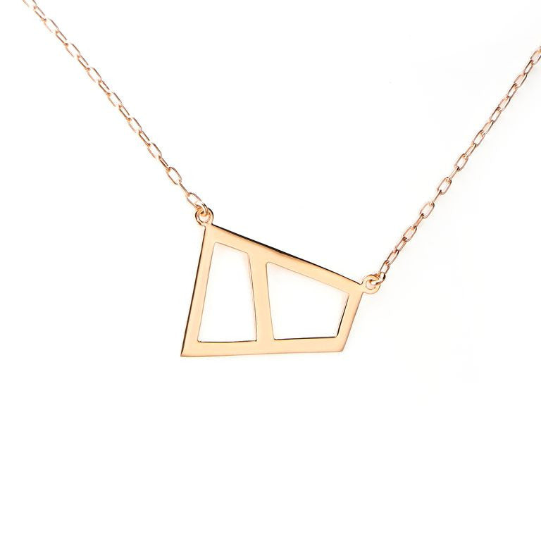 Lattice Double Necklace - rose gold