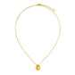 Mantra Cube Necklace Engraved - gold