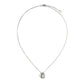 Mantra Cube Necklace Engraved - rhodium