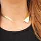  Hilary Kennedy in black dress wearing Mantra Large Dagger Collar - Necklace