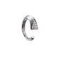 Mantra Dagger Open Ring with White Sapphires, rhodium