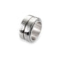 Mantra Double Spinning Ring - rhodium