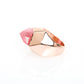 Lattice Cocktail Ring - pink cat's eye