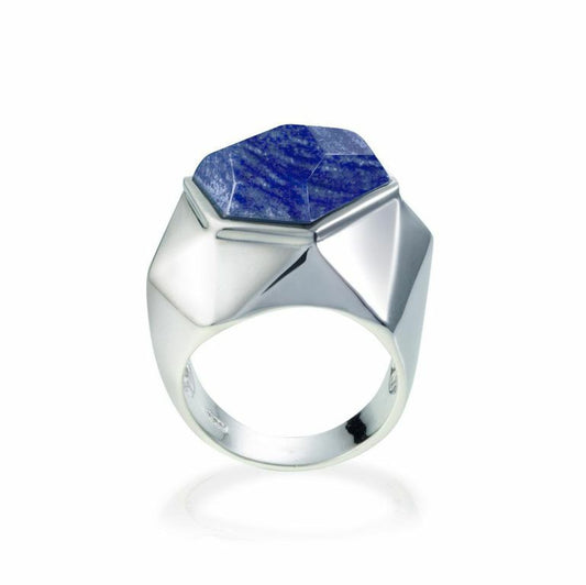 Lattice Cocktail Ring - blue quartz