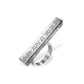 Mantra Engraved Knuckle Ring - rhodium