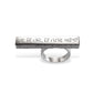 Mantra Engraved Knuckle Ring - rhodium