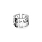 Lattice Open Unisex Ring rhodium