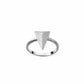 Mantra Triangle Ring - rhodium