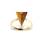 Mantra Triangle Ring with Swarovski Crystal and Tiger's eye