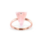 Mantra Triangle Ring with Swarovski Crystal and Rose Quartz